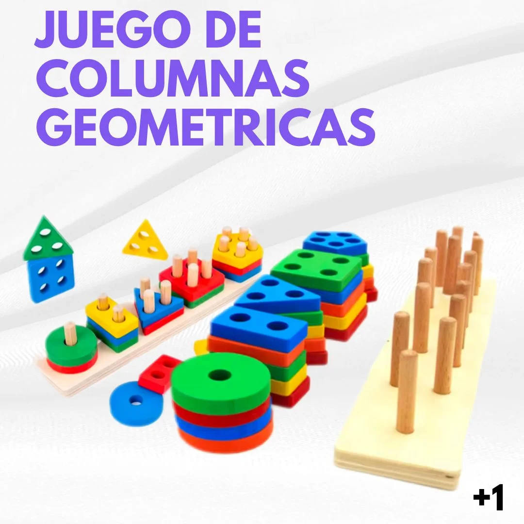 Juego de columnas geométricas
