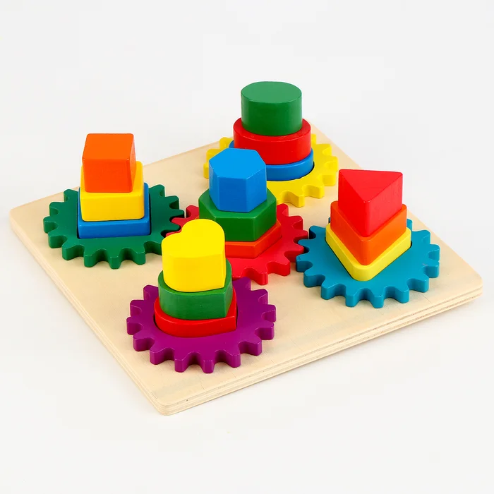Juego de Engranajes Didáctico de Madera
