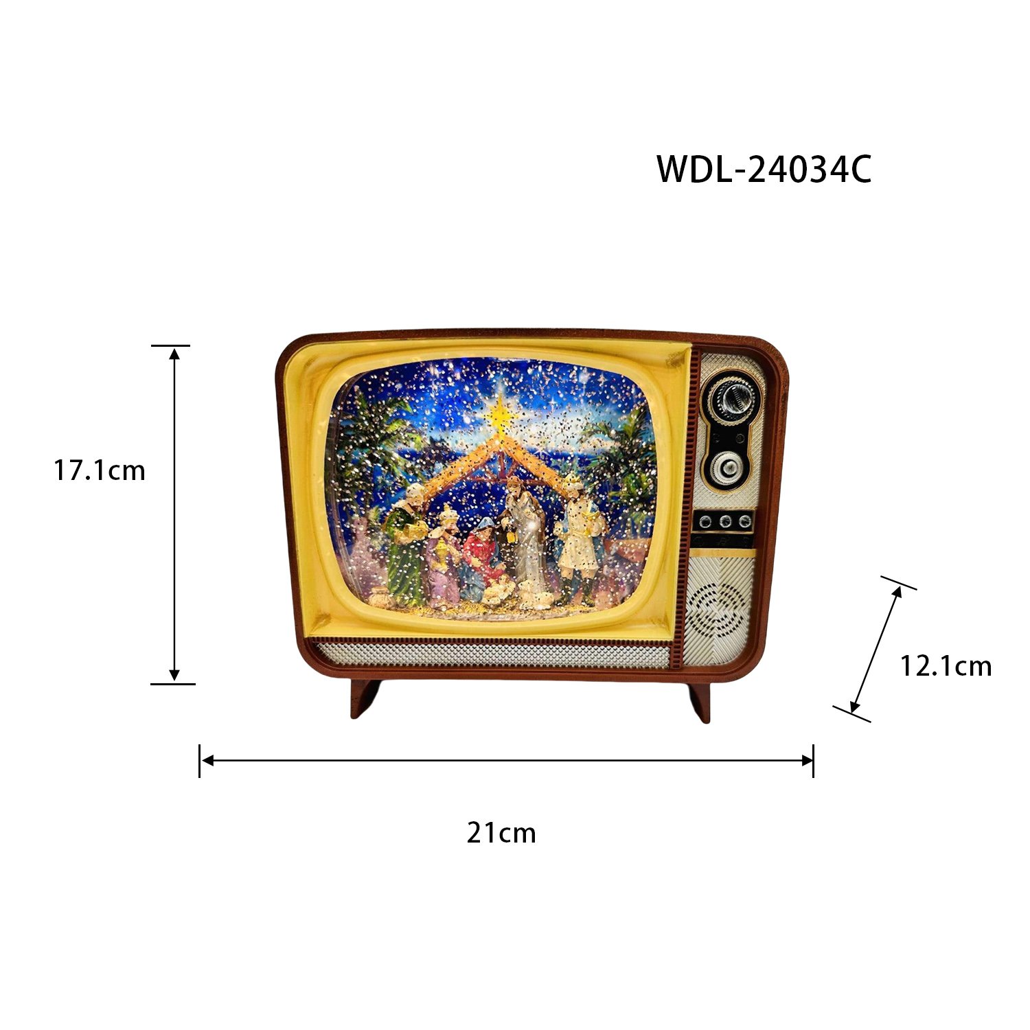 TV Retro Navideño con Luces y Música - Imagen 6