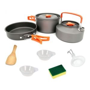Juego de ollas camping