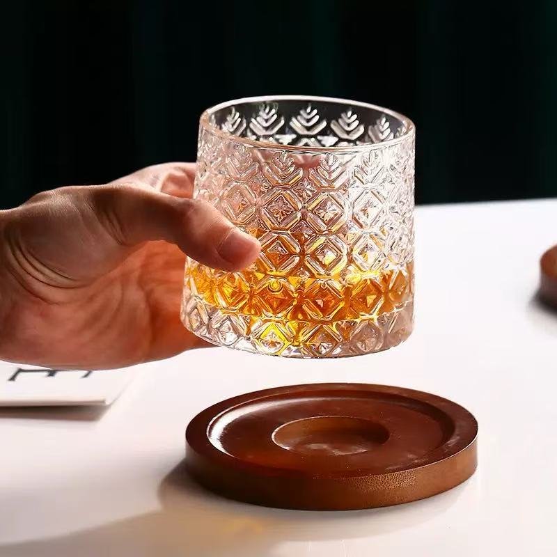 Vasos giratorios con Base de Vidrio y Madera - Imagen 7