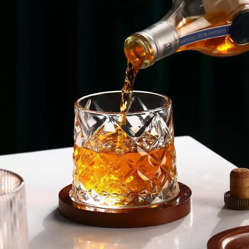 Vasos giratorios con Base de Vidrio y Madera - Imagen 8